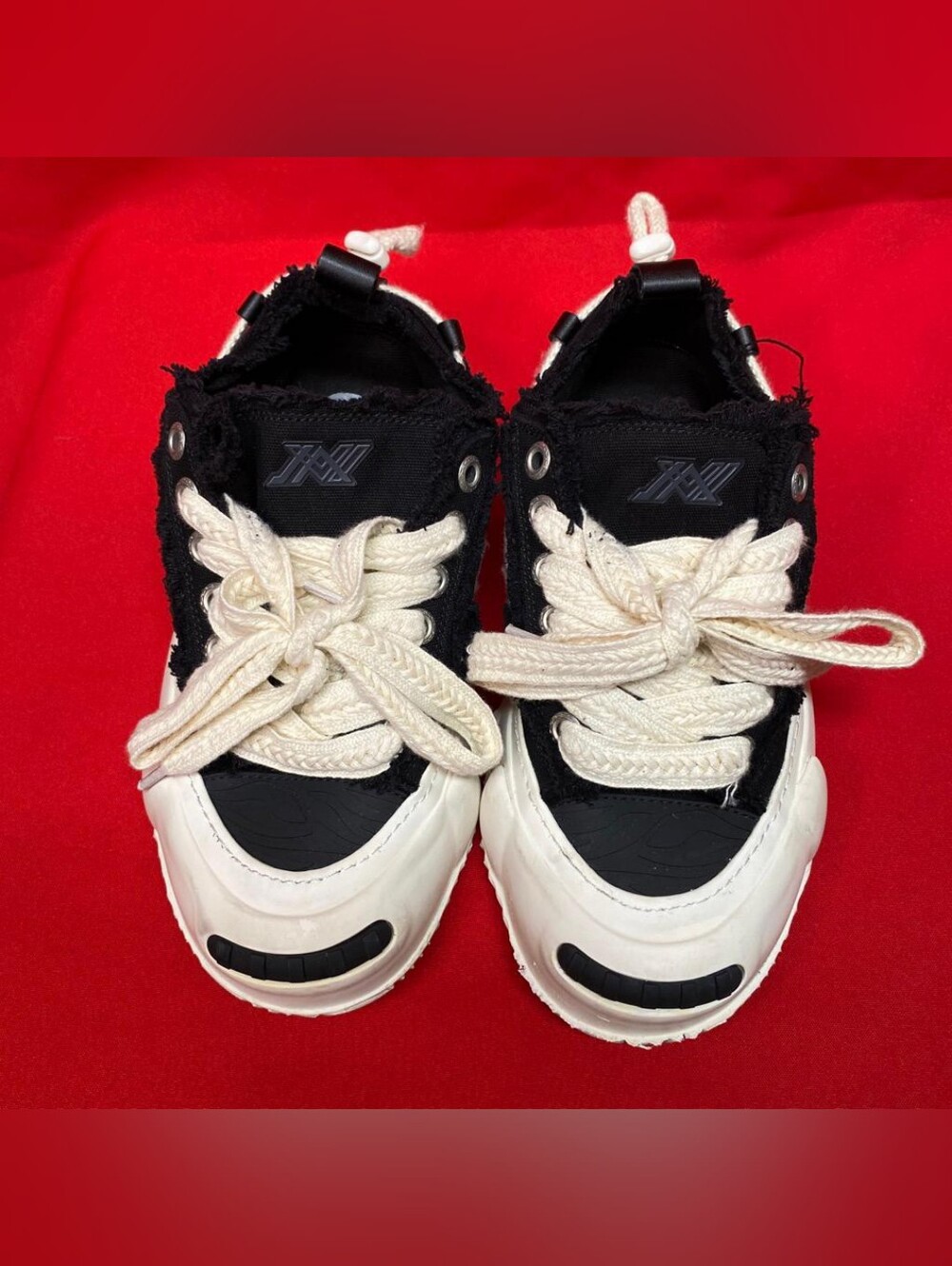 JAVI USA Elevate Black White Chunky Platform Sneakers Mens Size 8 Low Top